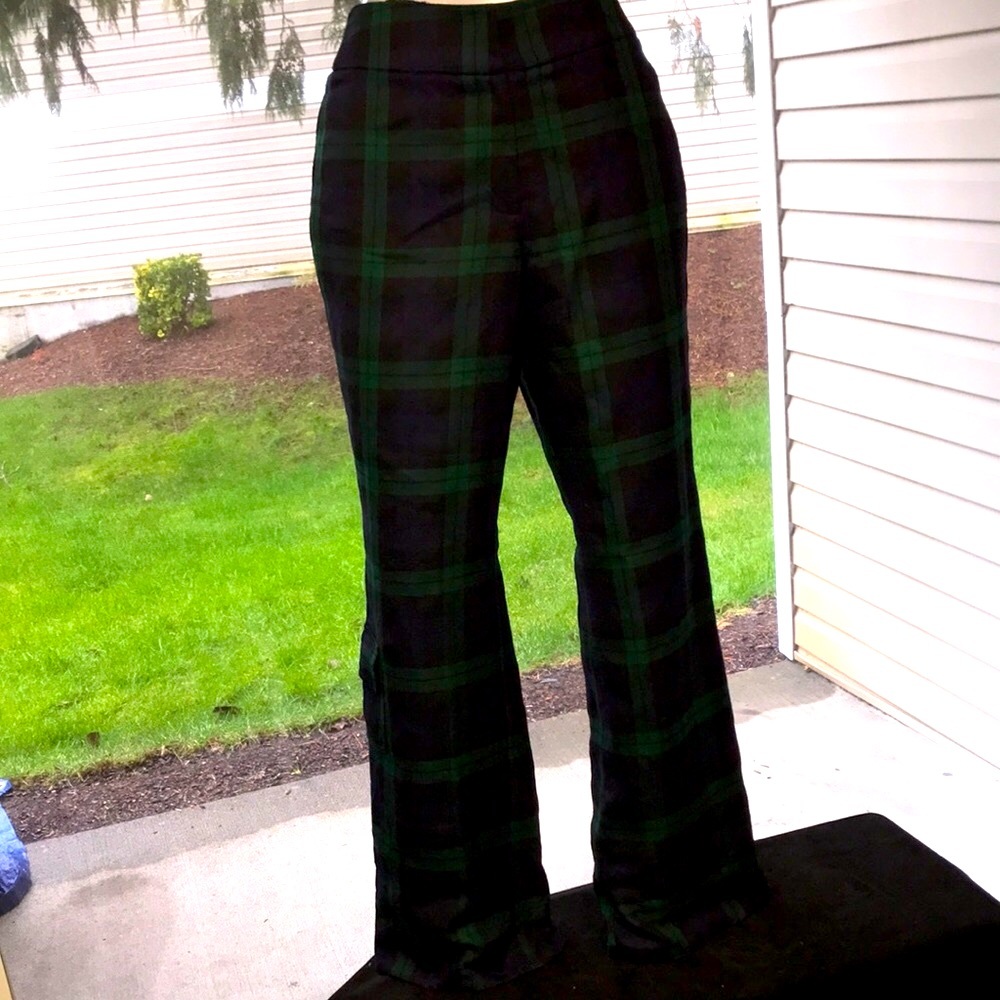Women’s VINTAGE NO TAGS Source Unknown Plaid Wide Leg Pants
